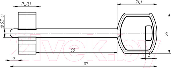 Изображение товара Замок врезной Зенит ЗВ9-4.2 (бриллиант)