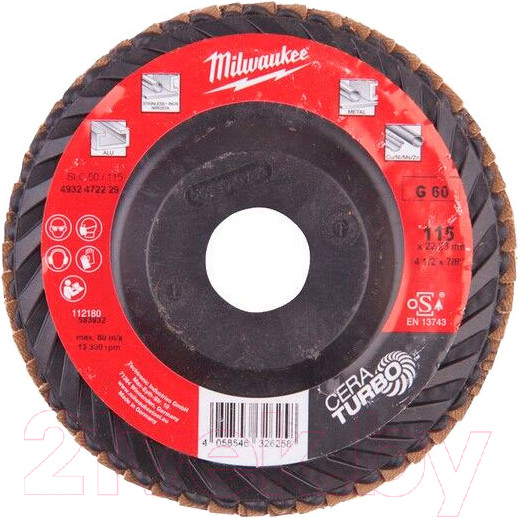 Изображение товара Шлифовальный круг Milwaukee 4932472229