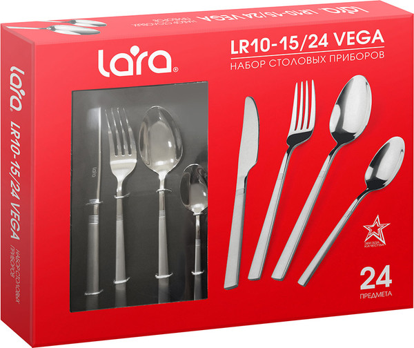 Изображение товара Набор столовых приборов Lara Vega LR10-15/24