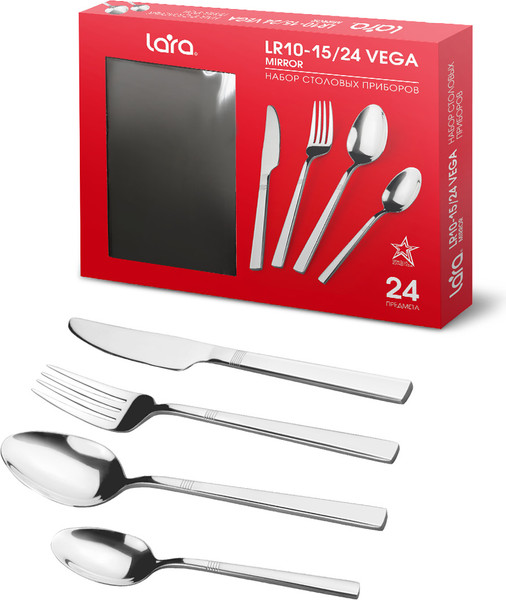 Изображение товара Набор столовых приборов Lara Vega LR10-15/24