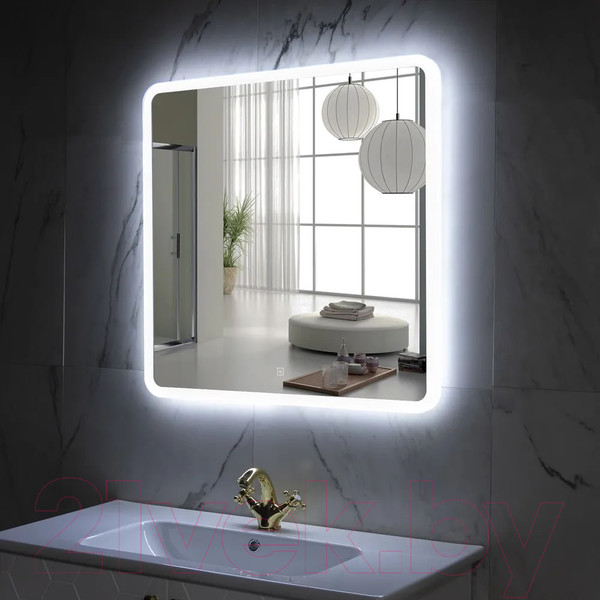 Изображение товара Зеркало Пекам Marta 60x60 / marta-60x60s (с подсветкой и сенсором на прикосновение)