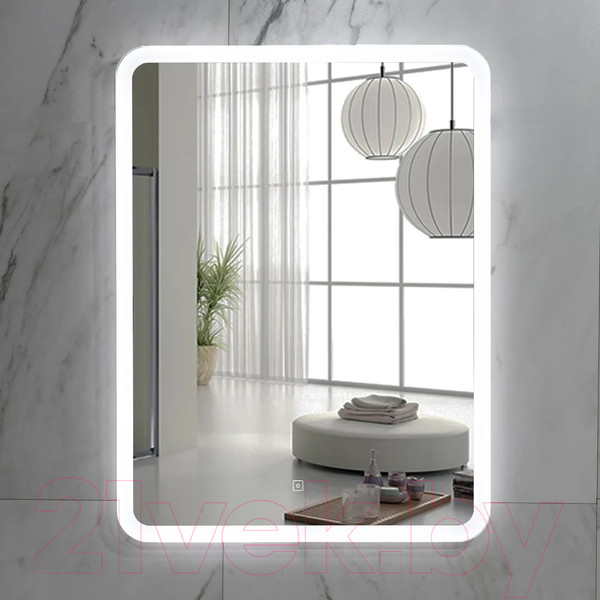 Изображение товара Зеркало Пекам Marta 60x80 / marta-60x80s (с подсветкой и сенсором на прикосновение)
