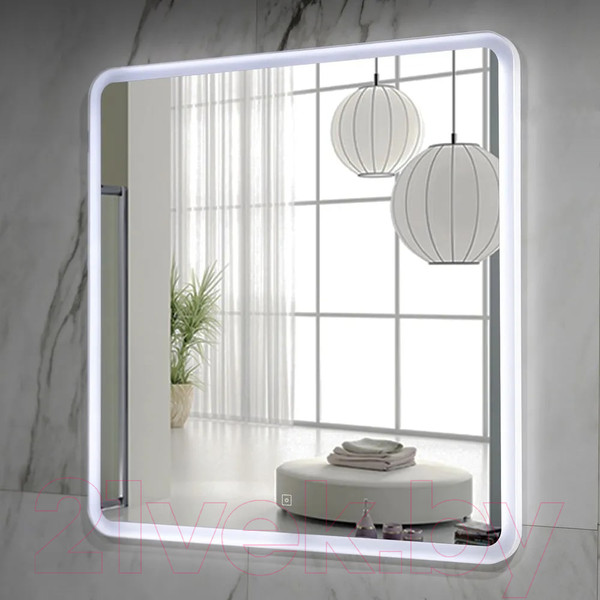 Изображение товара Зеркало Пекам Marta 80x80 / marta-80x80s (с подсветкой и сенсором на прикосновение)