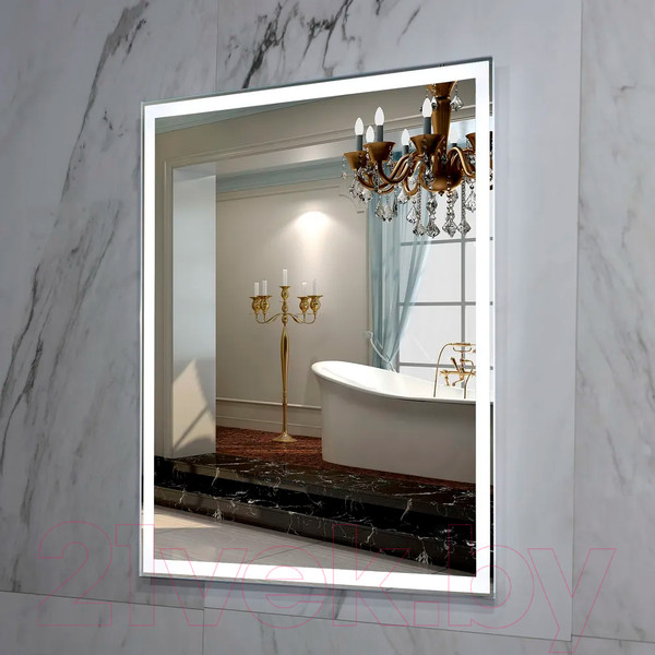 Изображение товара Зеркало Пекам Greta 50x60 / greta-50x60d (с подсветкой и сенсором на взмах руки)