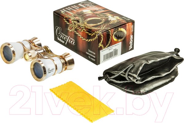 Изображение товара Театральный бинокль Veber БГЦ 3x25 B01 / 10991 (белый)