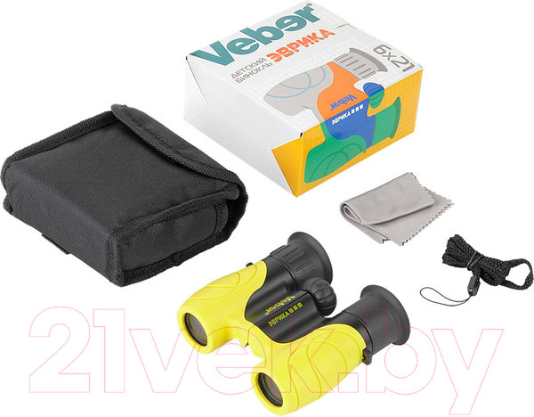 Изображение товара Бинокль Veber Эврика 6x21 Y/B / 25519 (желтый/черный)