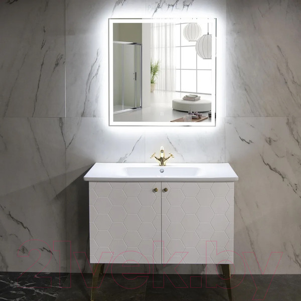 Изображение товара Зеркало Пекам Greta 60x60 / greta-60x60s (с подсветкой и сенсором на прикосновение)