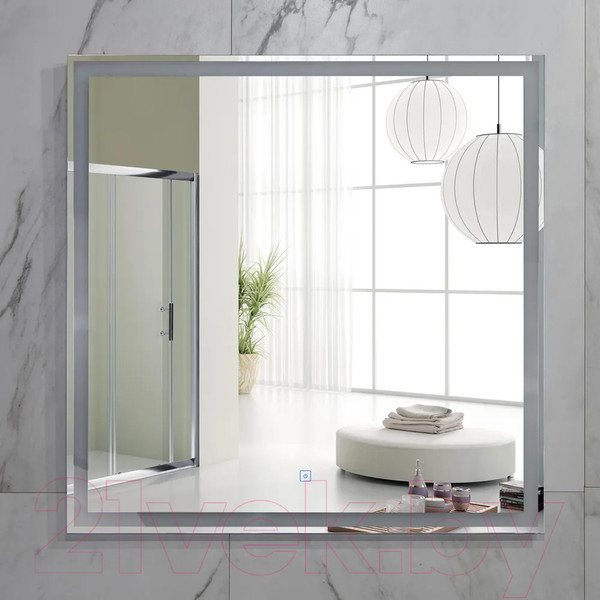 Изображение товара Зеркало Пекам Greta 60x60 / greta-60x60s (с подсветкой и сенсором на прикосновение)