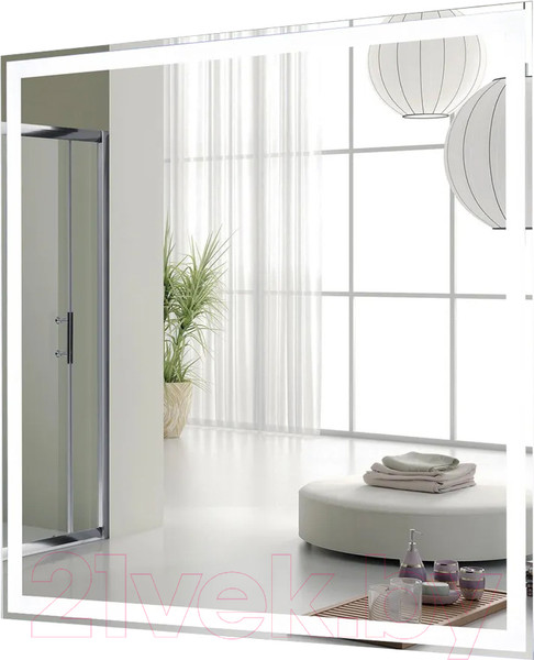 Изображение товара Зеркало Пекам Greta 60x60 / greta-60x60d (с подсветкой и сенсором на взмах руки)