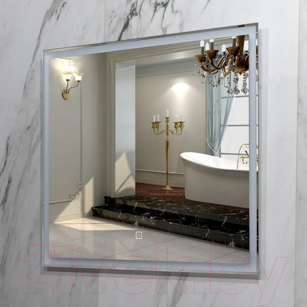 Изображение товара Зеркало Пекам Greta 80x70 / greta-80x70s (с подсветкой и сенсором на прикосновение)