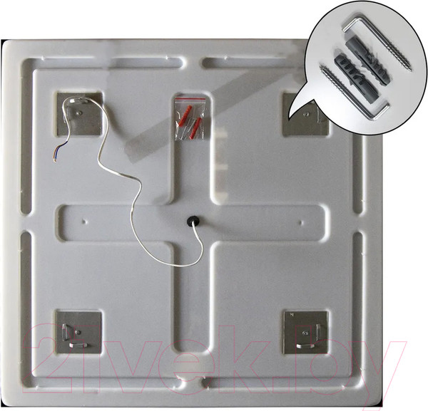 Изображение товара Зеркало Пекам Greta 80x80 / greta-80x80s (с подсветкой и сенсором на прикосновение)