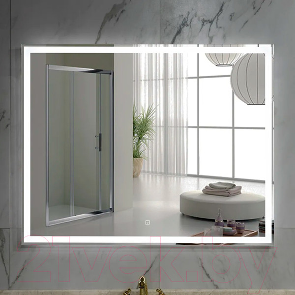 Изображение товара Зеркало Пекам Greta 120x80 / greta-120x80s (с подсветкой и сенсором на прикосновение)