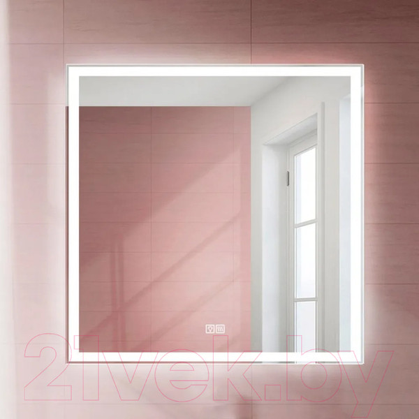 Изображение товара Зеркало Пекам Greta 80x80 / greta-80x80sp (с подсветкой, подогревом и сенсором на прикосновение)