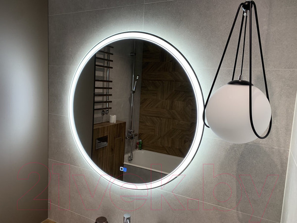 Изображение товара Зеркало Пекам Ring 2 80x80 / ring2-80x80sp (с подсветкой, подогревом и сенсором на прикосновение)