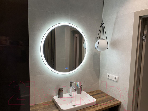 Изображение товара Зеркало Пекам Ring 2 80x80 / ring2-80x80sp (с подсветкой, подогревом и сенсором на прикосновение)