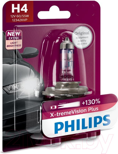 Изображение товара Автомобильная лампа Philips H4 12342XVPB1