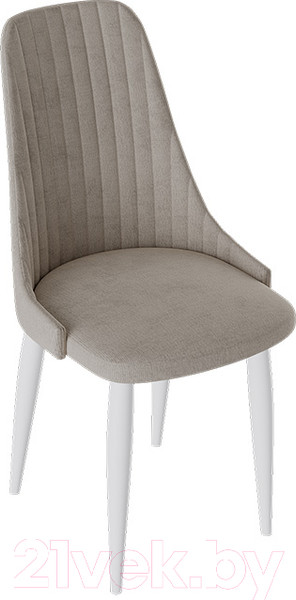 Изображение товара Стул ТриЯ Франк исп.2 ДП2-30 конус (белый матовый/микровелюр бежевый)