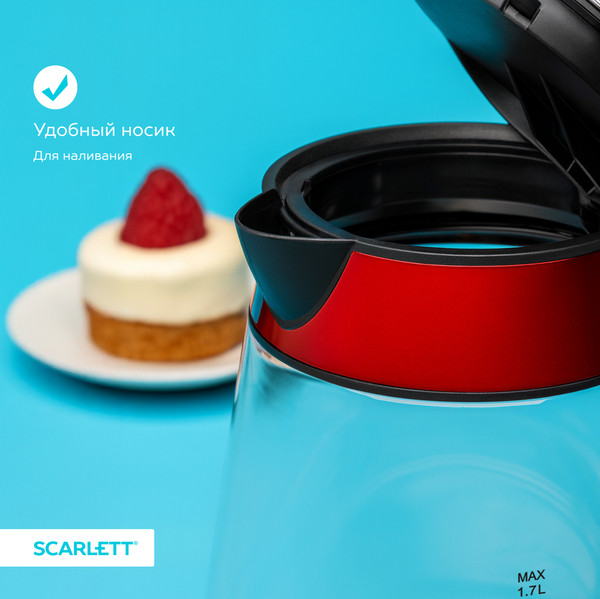 Изображение товара Электрочайник Scarlett SC-EK27G79 (красный)