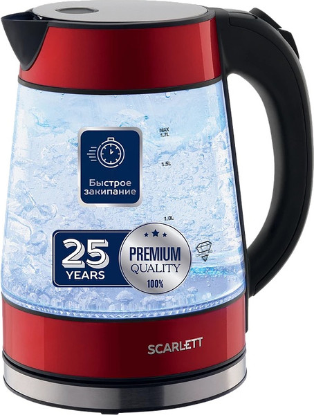 Изображение товара Электрочайник Scarlett SC-EK27G79 (красный)