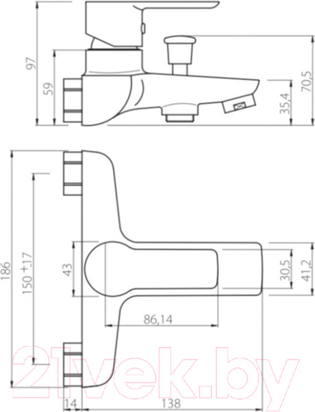 Изображение товара Смеситель RedBlu by Damixa Origin Elegance 841000000