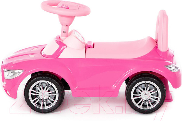 Изображение товара Каталка детская Полесье  SuperCar №1 со звуковым сигналом  / 84477 (розовый)
