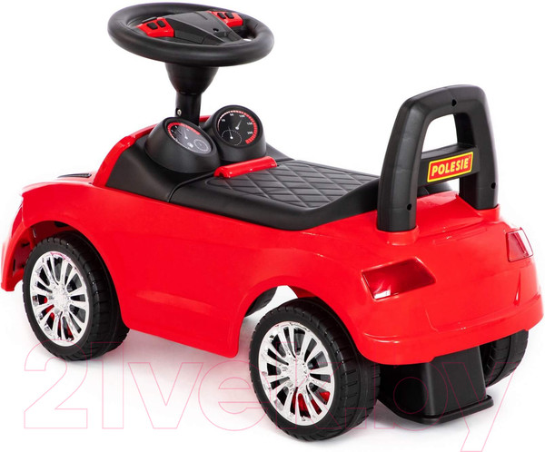Изображение товара Каталка детская Полесье SuperCar №2 со звуковым сигналом / 84545 (красный)
