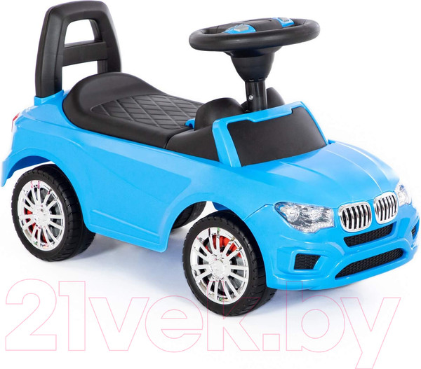Изображение товара Каталка детская Полесье SuperCar №5 со звуковым сигналом / 84521 (голубой)