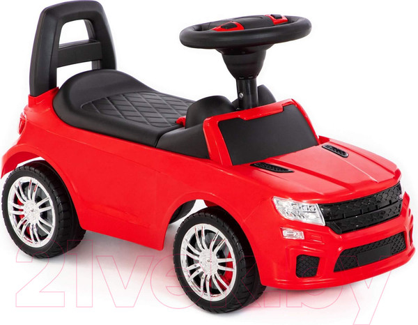 Изображение товара Каталка детская Полесье автомобиль SuperCar №6 со звуковым сигналом / 84590 (красный)
