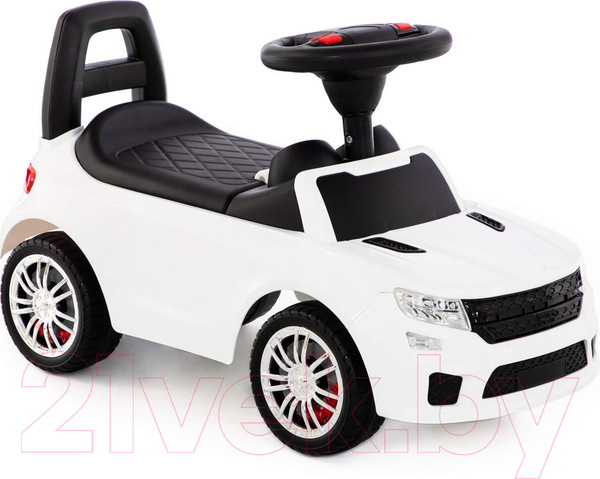 Изображение товара Каталка детская Полесье автомобиль SuperCar №6 со звуковым сигналом / 84606 (белый)