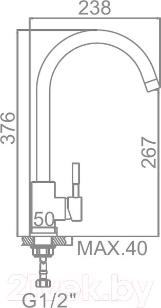 Изображение товара Смеситель Wisent W4998-3-24
