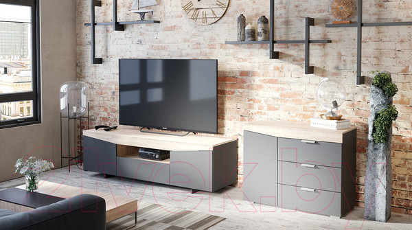 Изображение товара Тумба ТриЯ Тип 1 (дуб сонома/графит серый)