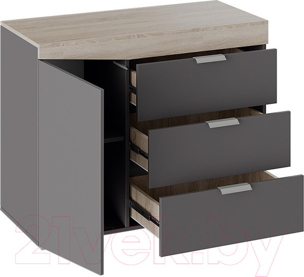 Изображение товара Тумба ТриЯ Тип 1 (дуб сонома/графит серый)