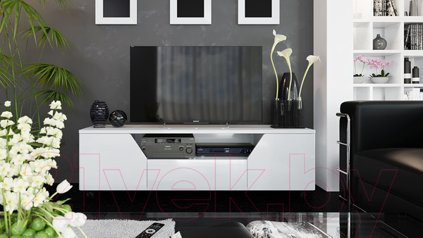 Изображение товара Тумба ТриЯ ТВ Diamond тип 4 (белый глянец)