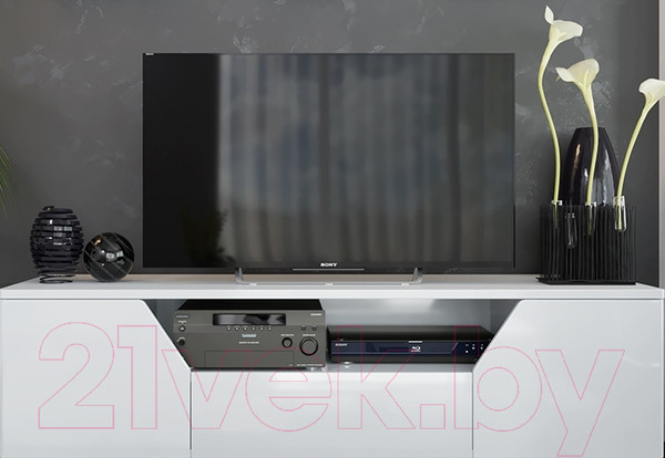 Изображение товара Тумба ТриЯ ТВ Diamond тип 4 (белый глянец)