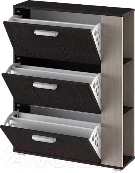 Изображение товара Тумба для обуви ТриЯ Эрика тип 1 (венге цаво/дуб молочный)