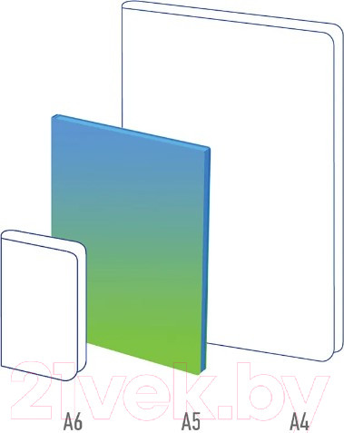 Изображение товара Записная книжка Berlingo Radiance А5 NB0 93503 (80л, голубой/зеленый градиент)