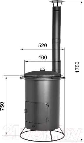 Изображение товара Печь-мангал Везувий 12л