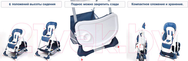 Изображение товара Стульчик для кормления Martin Noir Nula Lux / 790105 (Tausine Blue)