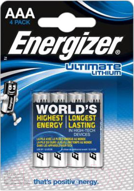 Изображение товара Комплект батареек Energizer Ultim Lith FR03 (4 шт.)
