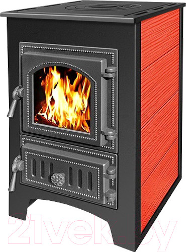 Изображение товара Печь-камин Везувий ПК-01 (270) с плитой (красный)