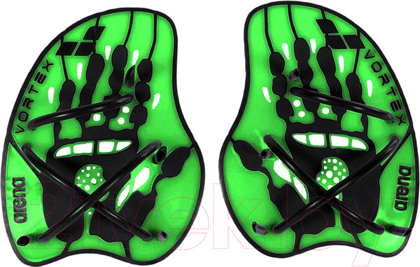 Изображение товара Лопатки для плавания ARENA Vortex Evolution Hand Paddle 95232 65 (р-р L, acid lime/black)