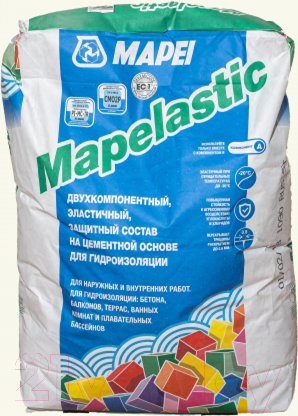 Изображение товара Гидроизоляция цементная Mapei Mapelastic Компонент A (24кг)