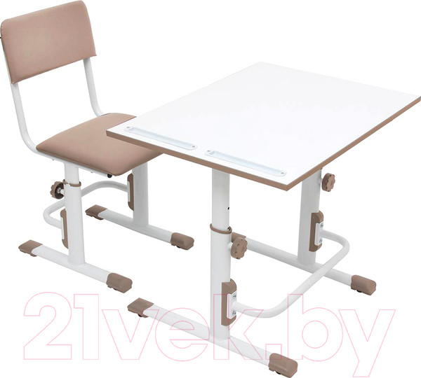 Изображение товара Парта Polini Kids Simple М1 (белый/макиато)