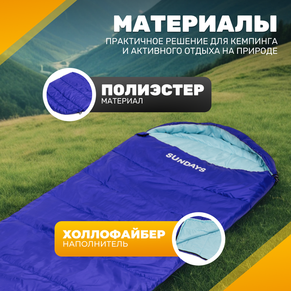 Изображение товара Спальный мешок Sundays ZC-SB010 (синий)