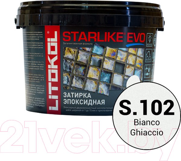 Изображение товара Фуга эпоксидная Litokol Starlike Evo S.102 (5кг, белый лед)