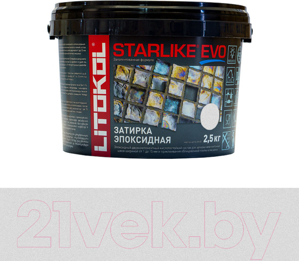 Изображение товара Фуга эпоксидная Litokol Эпоксидная Starlike Evo S.105 (2.5кг, титан)