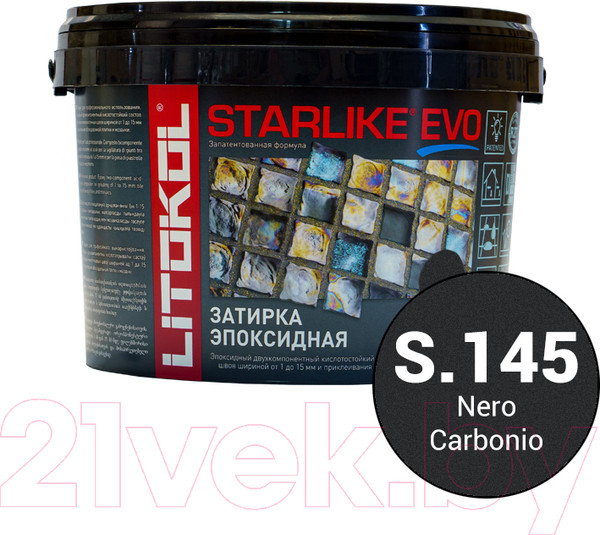 Изображение товара Фуга эпоксидная Litokol Эпоксидная Starlike Evo S.145 (5кг, угольно черный)