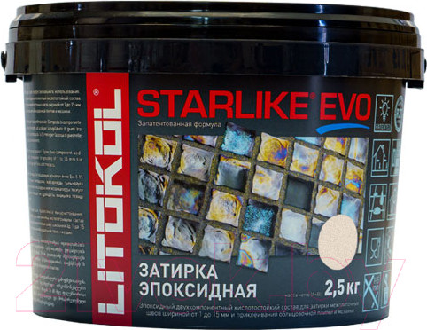 Изображение товара Фуга эпоксидная Litokol Эпоксидная Starlike Evo S.205 (2.5кг, травертино)