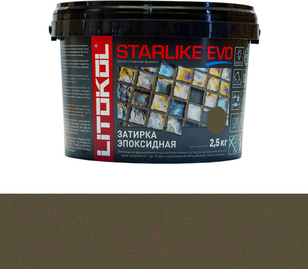Изображение товара Фуга эпоксидная Litokol Эпоксидная Starlike Evo S.232 (2.5кг, кора дерева)