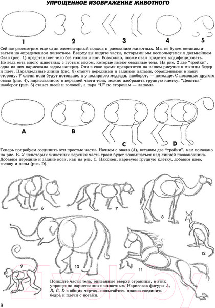 Изображение товара Книга Попурри Как рисовать животных (Хамм Дж.)